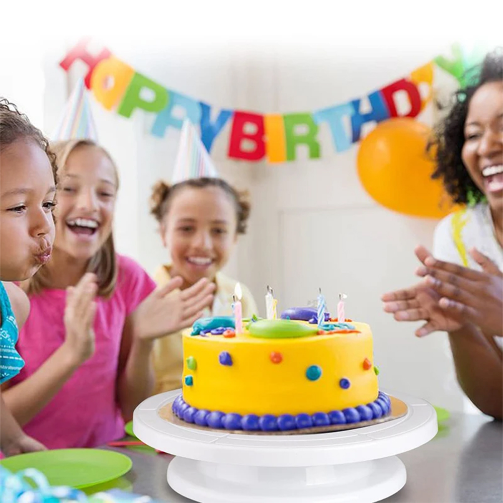 7Pcs Cake Making Tools Kit For Decorating Include Plastic Rotating Cake Turntable Icing Smoother/Spatula Cakes Leveler