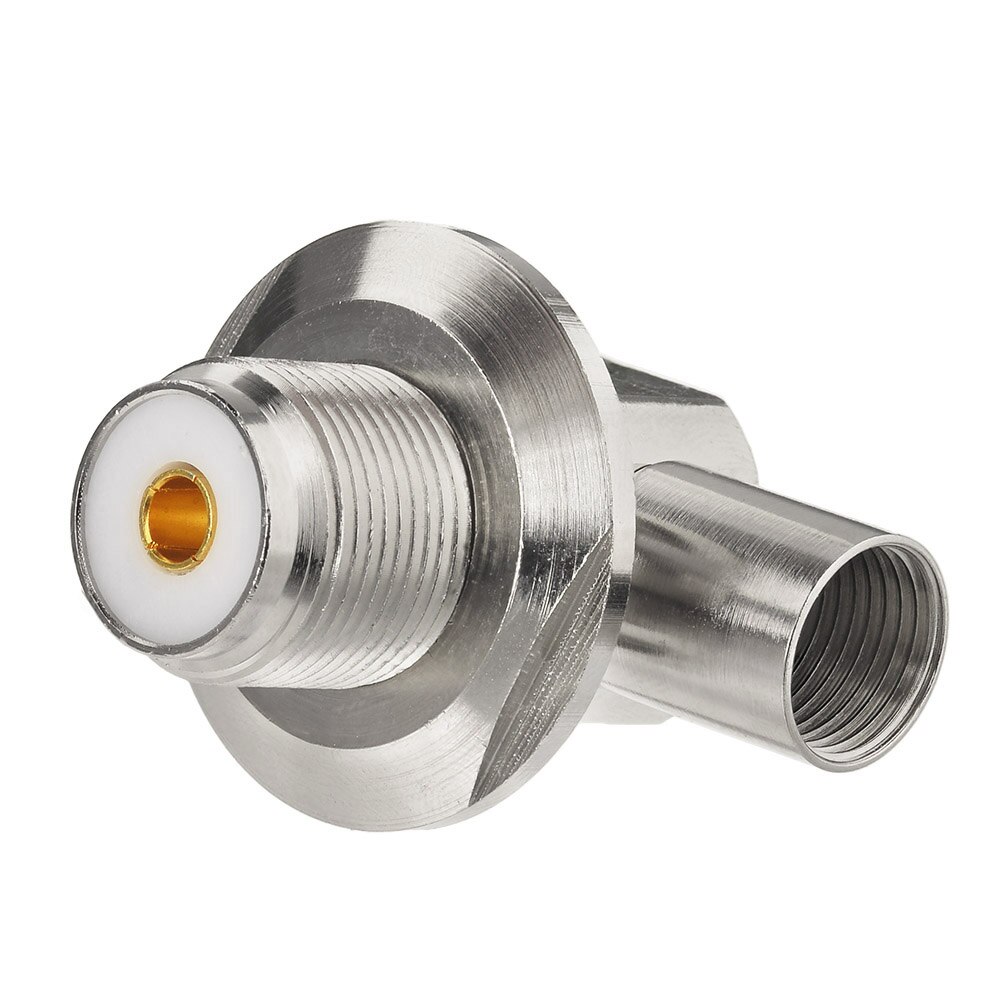 Eightwood UHF Jack Female RF Coaxial Connector Adapter Right Angle Crimp LMR-400 Cable For Ham Radio CB Radio Antenna Aerial