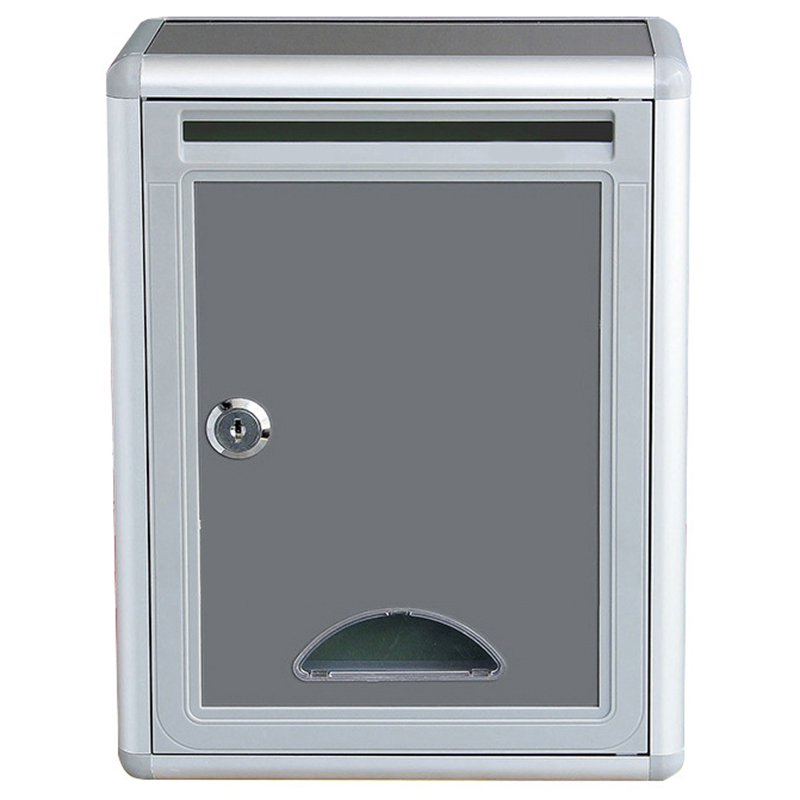 Vintage Aluminum Alloy Lockable Secure Mail Letter Post Box Mailbox Post Box for Home Garden Ornament Decor