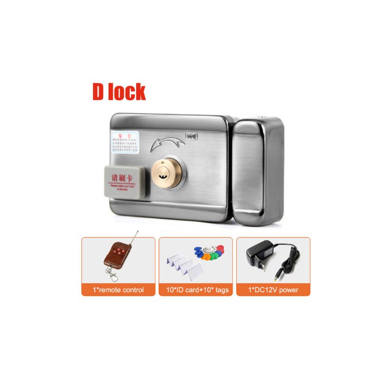 Home Smart ID Door & gate lock castle Access Control Electronic integrated RFID Door Rim lock: kit 18