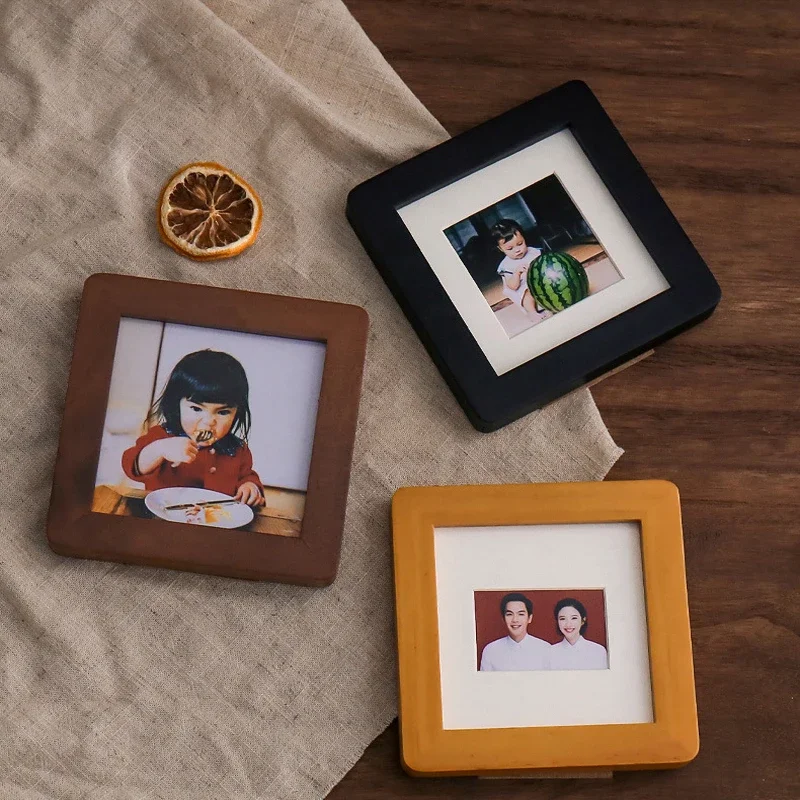 Moldura pequena fofa mini molduras de fotos marco fotos vintage moldura de foto infantil decoração de casa bonito crianças exibição de fotos
