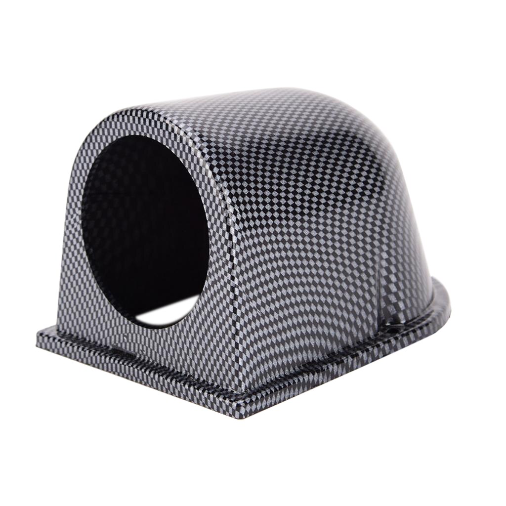Car Carbon Fiber Universal Single Gauge Dash Pod with Dome Lip