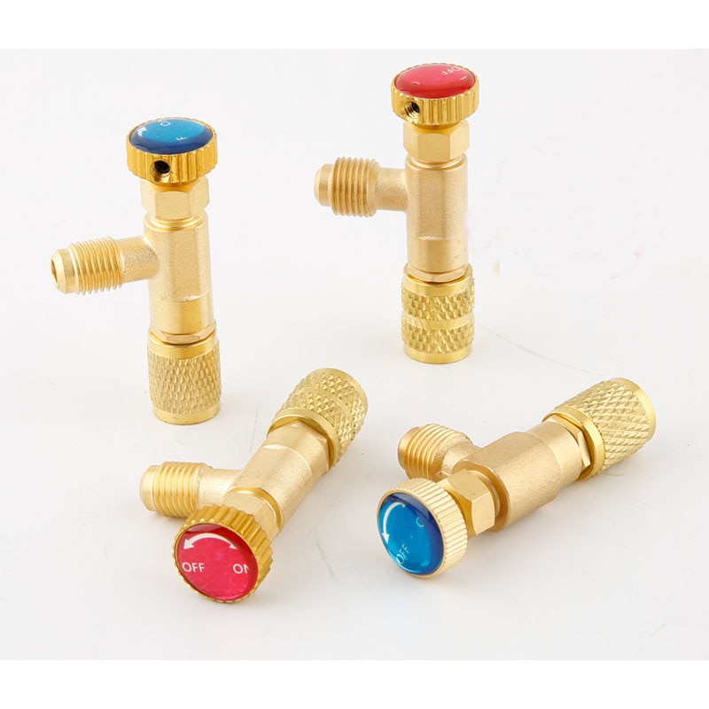 Adaptateur vanne de sécurité de climatisation, outil de réfrigération, R410a R22, adaptateur pour tuyau de charge, 1/4 "5/16" pouces, mâle/célèbre