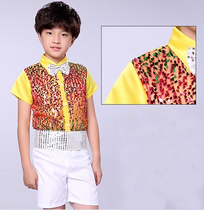 Kinderen Meisje Mouwloze Pailletten Ballerina Tule Ballet Jurk Bloem Regenboog Jazz Latin Dans Jurk Meisje Kleding Stage Performance: Boy / 130cm