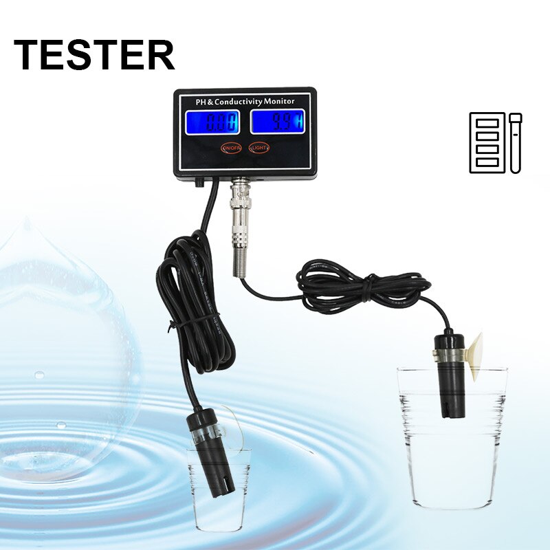 Nieuw Online PH EC Geleidbaarheid Monitor Meter Testers voor Aquacultuur Vijver Water TE889