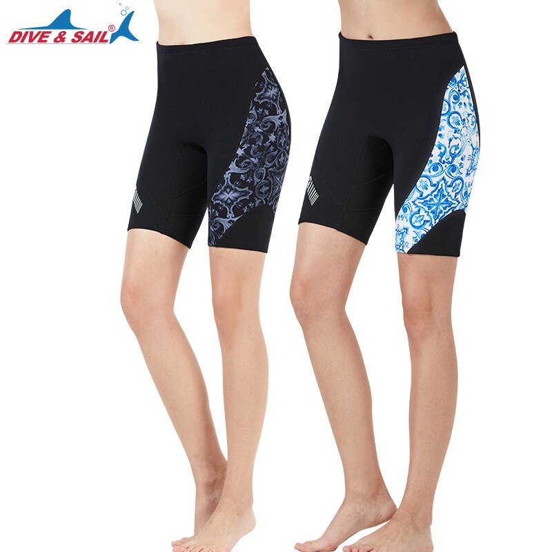 Wetsuits Pants Shorts 1.5mm Neoprene Canoeing Swimming Pants for Men Women Printed Scuba Diving Surfing Snorkeling Bottom