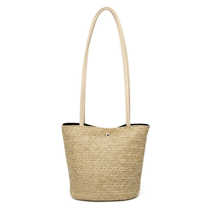 Sac à main tissé en paille pour femmes, sac bohème en rotin avec osier, sac à bandoulière de plage, , décontracté
