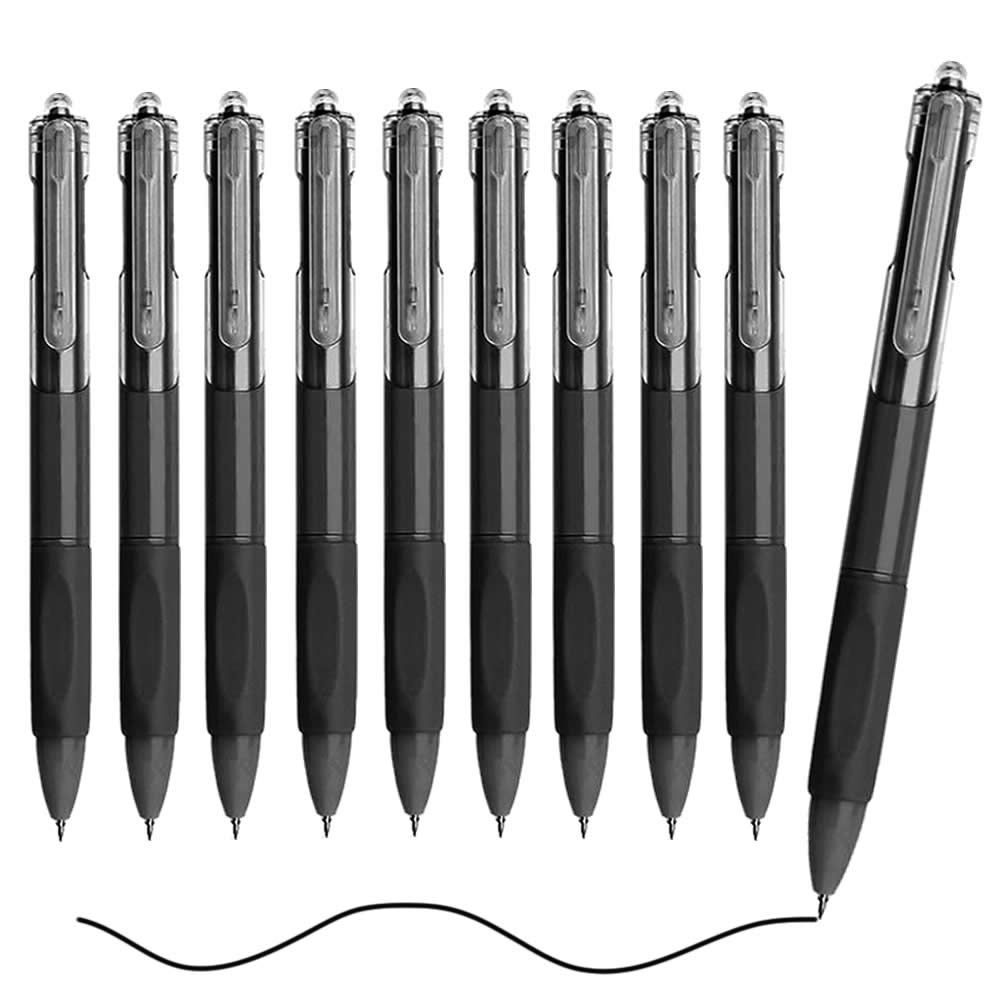 0.5mm st caneta ponta cor de tinta preta estudante canetas esferográficas esferográficas escrita papelaria material escolar fino lápis escritório
