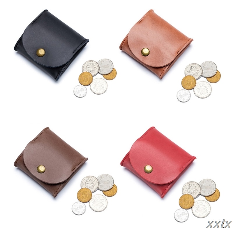 Pu læder møntpung ørepropper øretelefonholder pose til kvinder mænd lille pung skift pung organizer