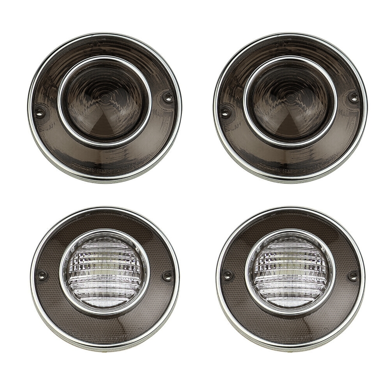 4 Teile/satz Auto LED Rücklicht Rücklicht Bremse Hinten Licht für Korvette C3 1975-1979 (ohne Glühbirnen): Tiefe Blau