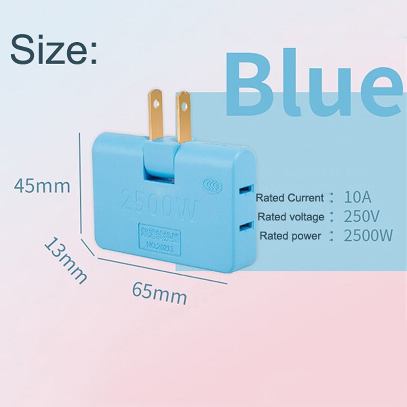 One In Three 180 Degree Rotatable Socket Converter Extension Multi-Plug Distributor Portable Wireless Charging Socket Adapter