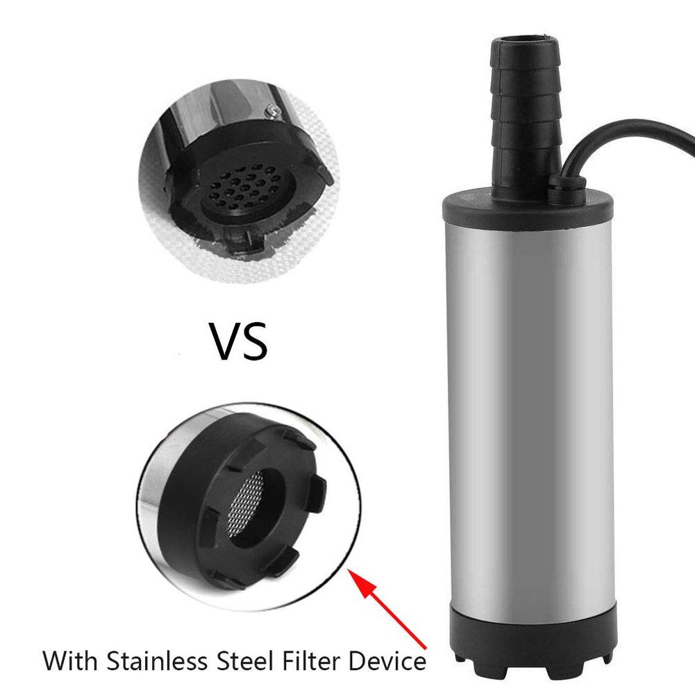 12V DC Electric Submersible Pump for Pumping Diesel Oil Water Stainless Steel Shell 12L/min Fuel Transfer Pump 12 V Volt