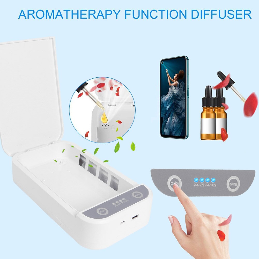 Z30 Multifunctionele Mobiele Telefoon Uv Desinfectie Doos Draagbare Usb Steriliseren Lade Nail Aromatische Sanitizer Desinfectie Kabinet