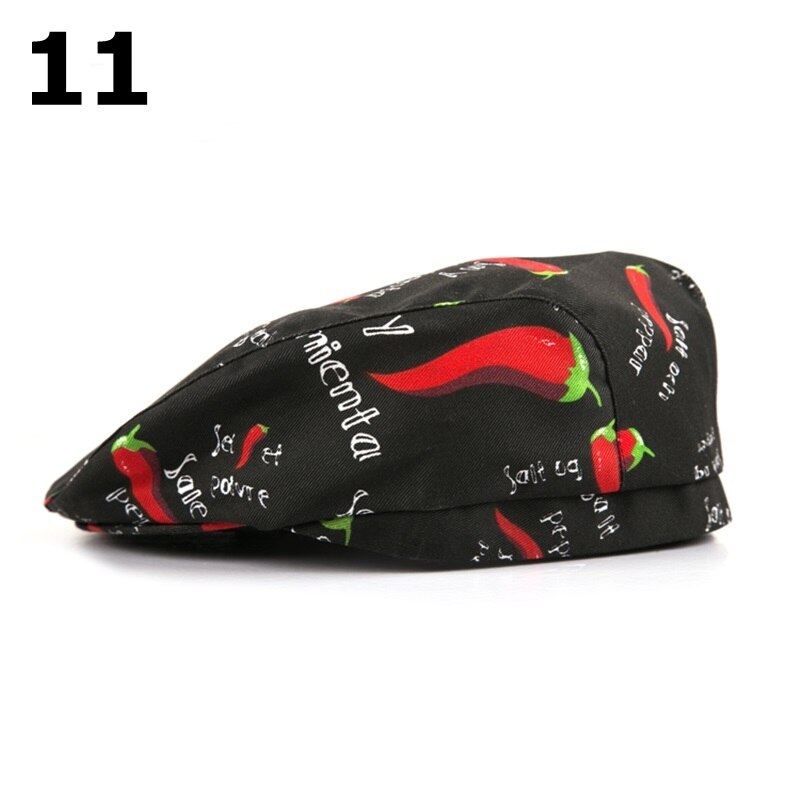 12 farver stribet kokkehat hoteluniform madlavningshatte catering restauranthat arbejdstøj hat afslappet bløde kasketter 56-58cm: 11