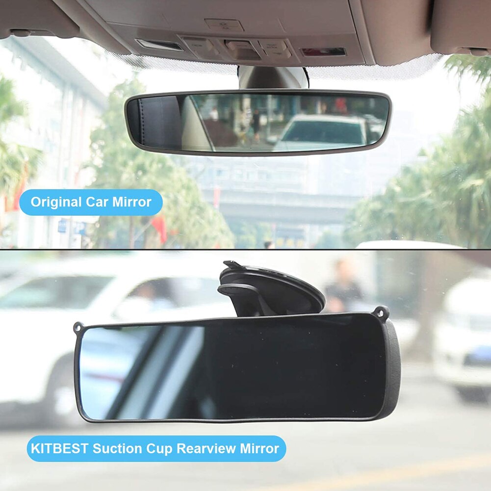 Voertuig Anti Glare Achteruitkijkspiegel 9.8 Inch Auto Achteruitkijkspiegel Blind Spot Achteruitkijkspiegel Vervanging Met Zuignap