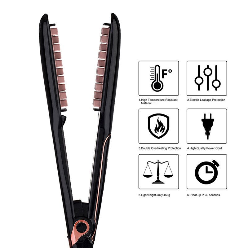 Flache Eisen Haarglätter Haar Volumizing Eisen Begradigung Keramik Haar Curler Eisstockschießen Bügeleisen Zangen Gut Haar Crimper