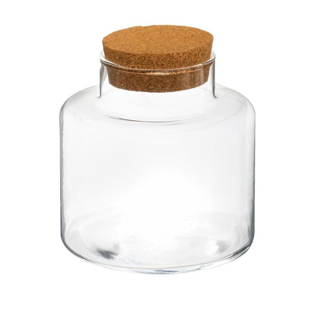 CONTENANT TERRARIUM VERRE BOUCHON LIÈGE 13CM