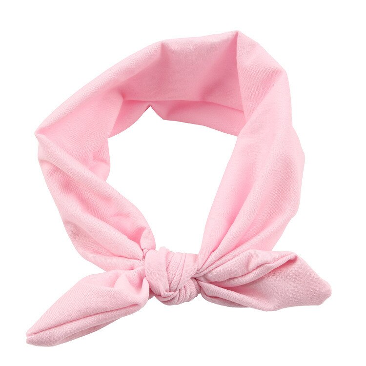 Neue Baby Stirnband Baby Haar Zubehör Sommer Solide Baby Mädchen Stirnbänder Baby Kaninchen Bogen Ohr Stirnband Turban Knoten Kopf Wraps