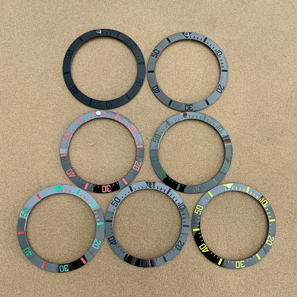 Nouvelle lunette de montre 30.5-38mm, lunette de montre en céramique pour hommes, accessoires modifiés, Inserts de montres pour horlogers