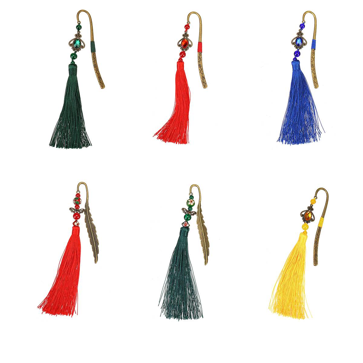 10 Stks Retro Chinese Knoop Hang Touw Jade Kwasten Fringe DIY Craft Knit Trim Sieraden Zakje Gordijn Auto Hang Gift Decor Accessoires (Kleur