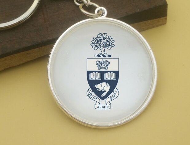 Europese Brittannië Engels Hoger University Wereldberoemde Universiteiten College Sleutelhanger Badge Souvenir Classic Wereld: Toronto University