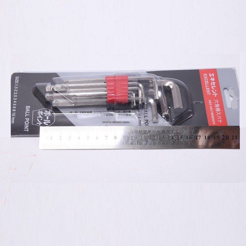 7Pcs/Set Stainless Steel Hexagon Wrench Spanner Hand Tool Triple Cross L Shape 90Degree Angle Long Arm Torx Star Repair Kit DIY