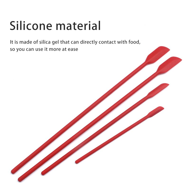 Mini spatule à pointe grattoir pour bouteille de maquillage, pour gâteau au beurre, Surface lisse, outil de cuisson, cuillère à mélanger le miel, 1 pièce
