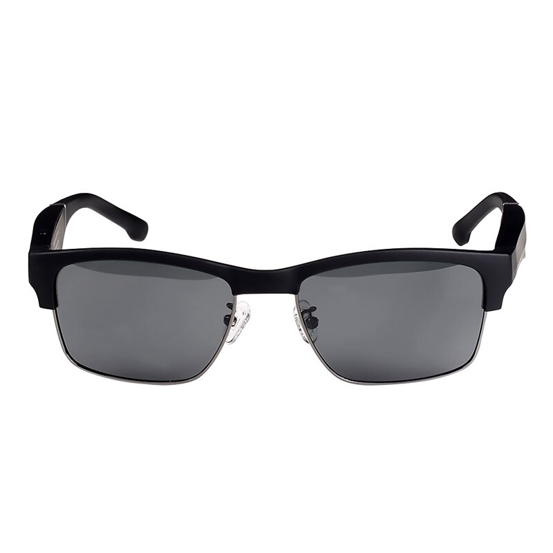 K2 lunettes intelligentes sans fil Bluetooth appel mains libres o lunettes de soleil polarisées à oreille ouverte (bord gris noir): Default Title