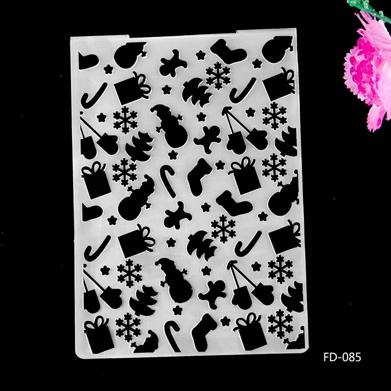 neue Weihnachten Schneeflocke Rentier Sammelalbum DIY Papier Schneiden Stirbt Scrapbooking Kunststoff Präge Ordner: FD-085