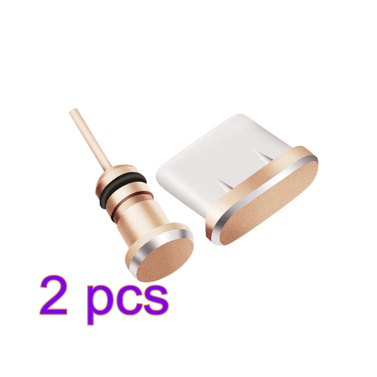 2 unids/set USB polvo enchufe Kit de carga tipo-C puerto de auriculares Jack polvo reemplazo para Xiaomi Huawei Samsung Dust Plug: PJ7333-04x2