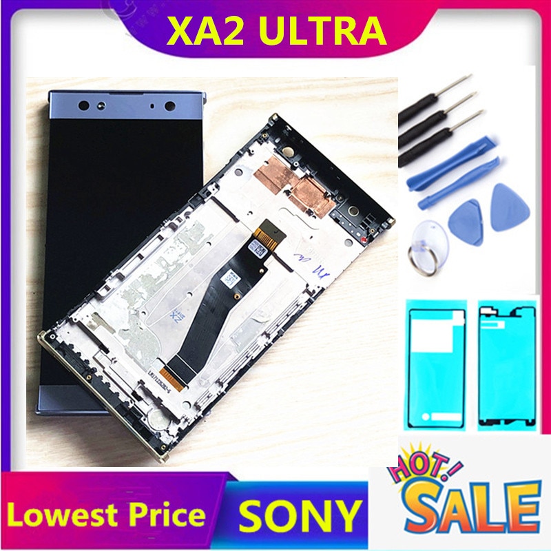 Htzf Lcd Voor Sony Xperia XA2 Ultra H4233 H4213 H3213 H3223 Lcd-scherm Met Touch Glas Digitizer Frame Bezel vervanging