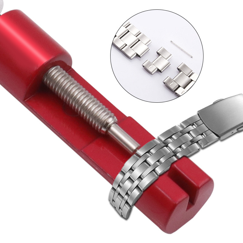 Reparatur-Werkzeugsatz zum Entfernen von Uhrenarmbändern aus Metall für Uhrmacher mit 3 zusätzlichen Stiften, Mini-Uhrenarmband-Werkzeugen