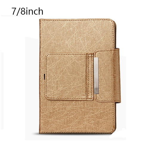 Teclado inalámbrico Bluetooth para tableta Funda de cuero PU funda con soporte para Pad 7 8 pulgadas 9 10 pulgadas para IOS Android Windows: Beige