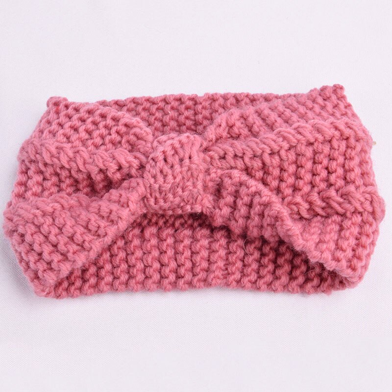 Winter gebreide hoofdband tulband haarband voor vrouwen meisjes baby meisjes haaraccessoires gehaakte strik haarband hoofddoek