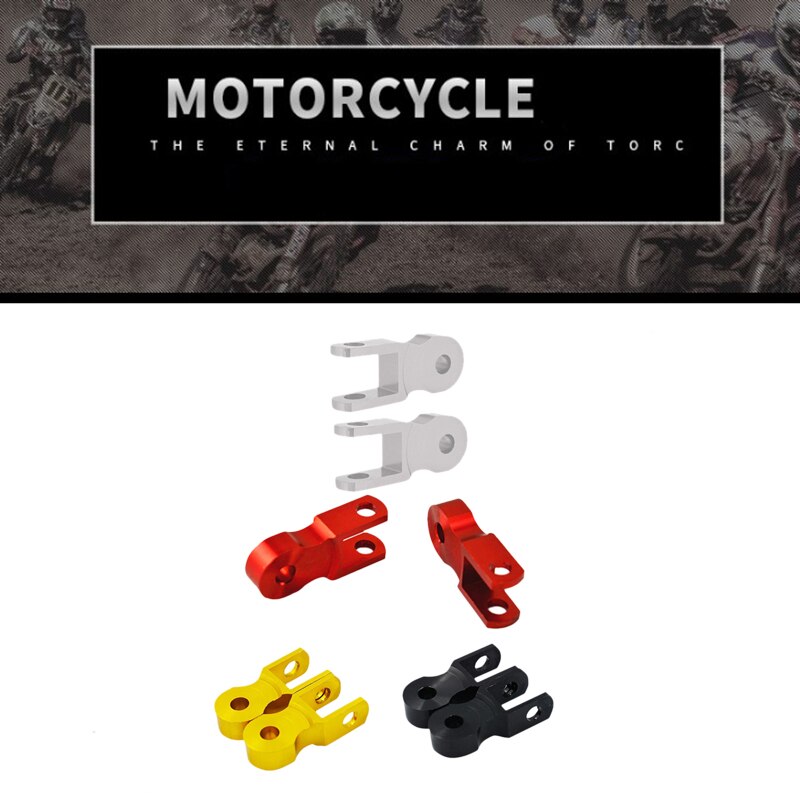 2 Large Aluminum Motorcycle Motorcycle Off-Road Vehicle Shock Absorber Height Extender Suspension Lifter Black