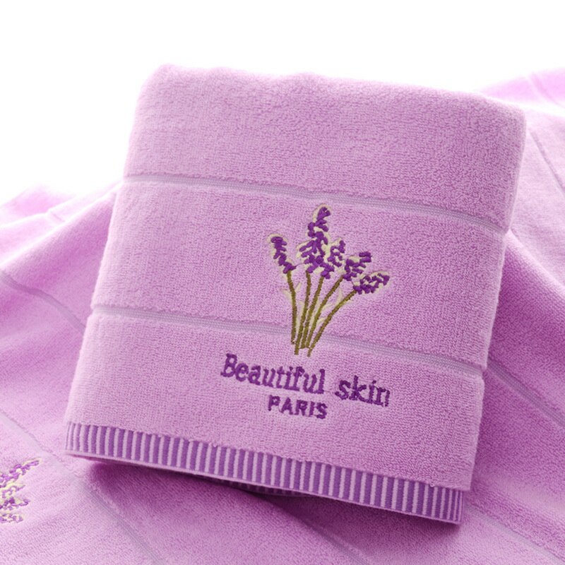 Badhanddoek Gezicht Handdoek Lavendel 100% Katoen Zacht Katoen Schoonheid Handdoek Badkamer Producten Absorberende Romantische Liefhebbers Handdoek