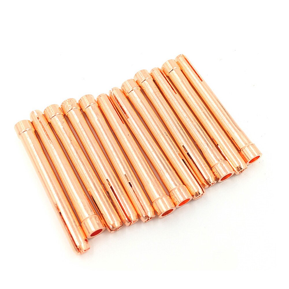 Welding TIG Torch Parts Long Collet Tips 1.0 1.6 2.4 3.2mm TIG Tungsten Electrode Collet For WP17 18 26 Tig Torch Consumable