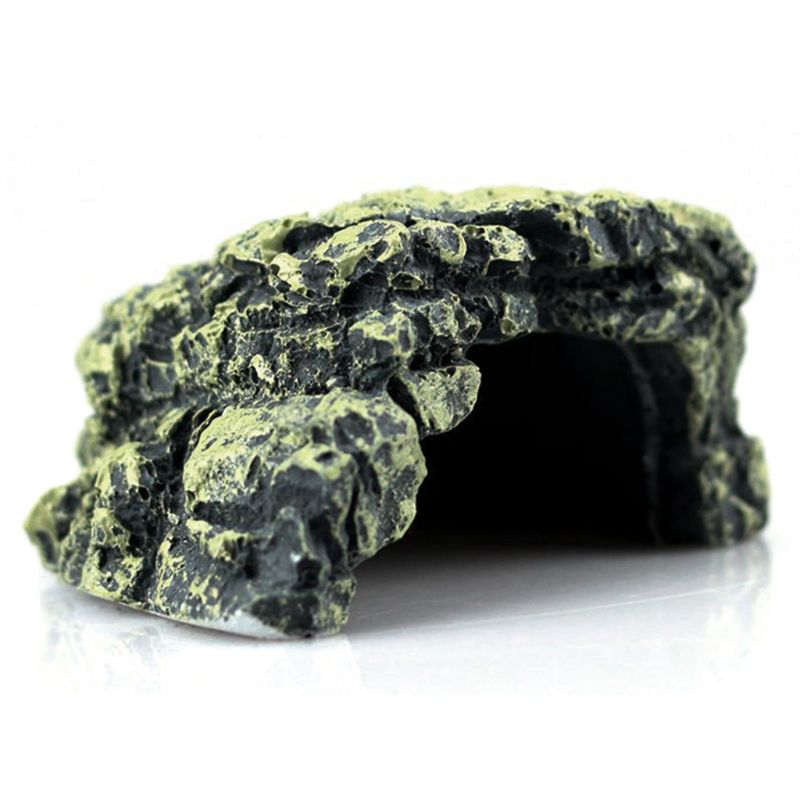 Cueva escondite para acuario, paisajismo del tanque de peces, decoración Vintage para el hogar, refugio de resina para criar gambas, múltiples agujeros