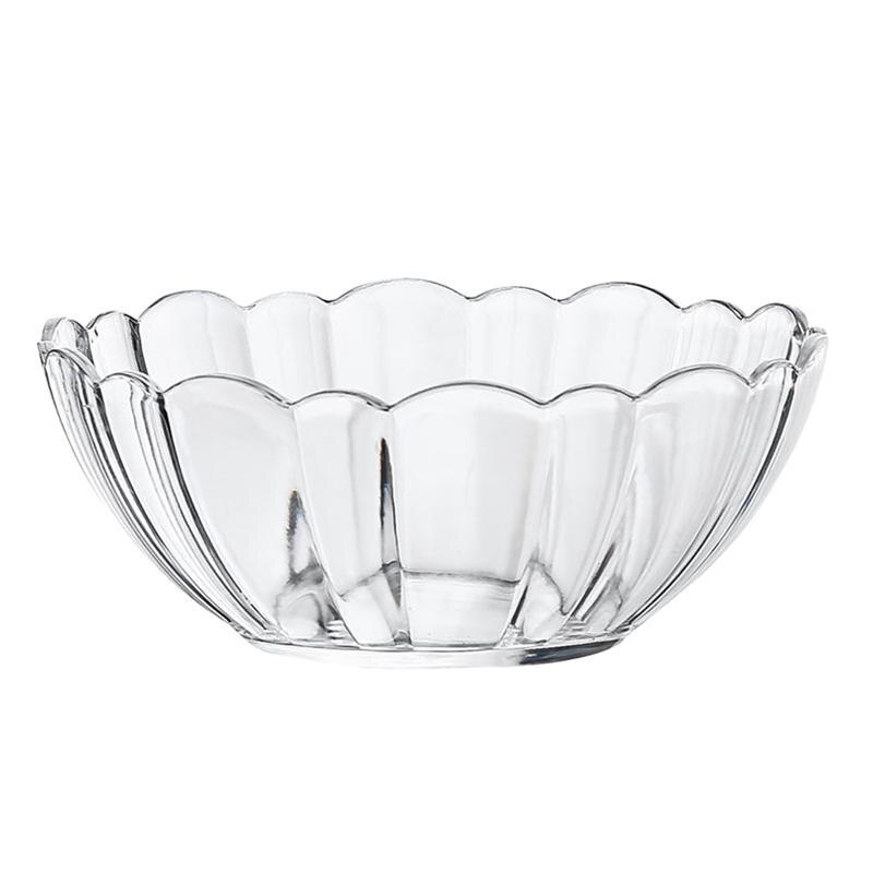 Akryl rund klar salatskål mad servering lotus skåle til frugt grøntsag dessert snack: 13.2cm