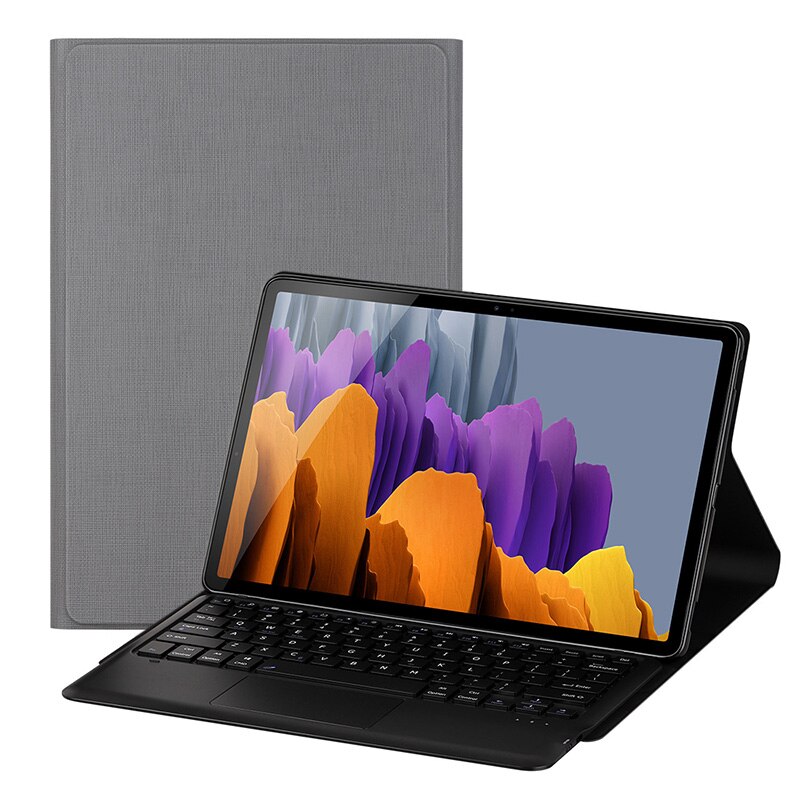 Tabletten Cover Voor Samsung Galaxy Tab S7 Plus 12.4 Inch Magnetische Stand Wireless Bluetooth Keyboard Case Voor Galaxy Tab S7 + S7 +: Grijs