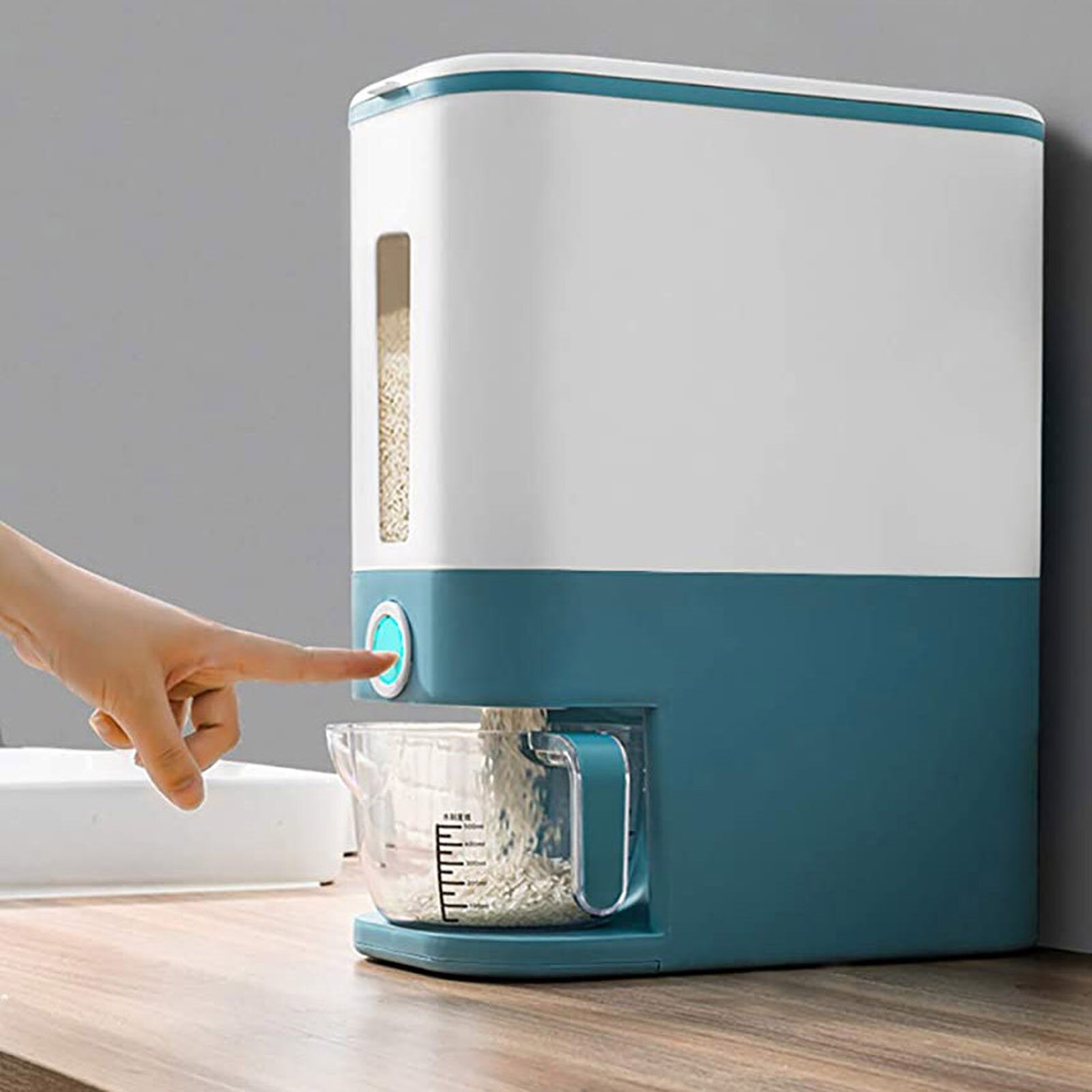 Household Bucket Storage Box Metering Cylinder With Automatic Rice Storage Box Classification Metering Cylinder Automatic Casa