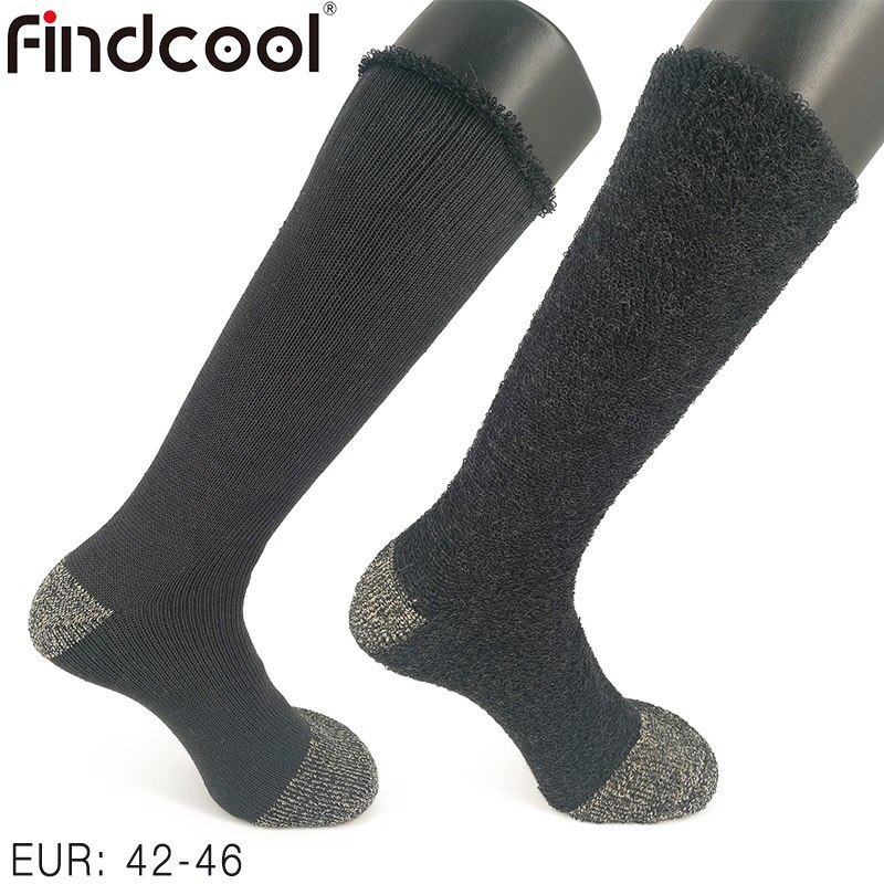 Findcool merinoull tjocka strumpor för män och kvinnor vinterklättring vandring skidstrumpor utomhusfiske skateboardstrumpor