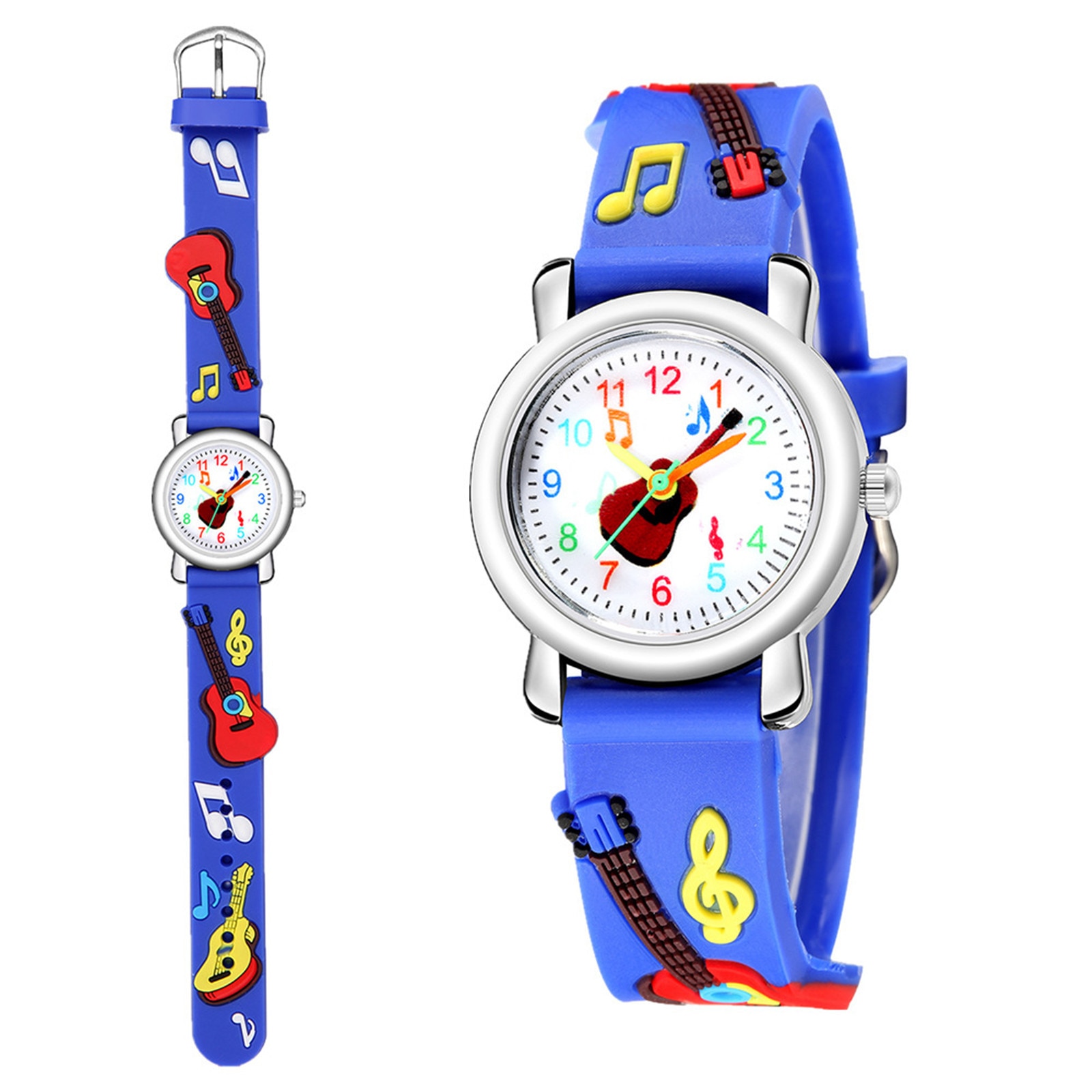 Mode Kinderen Horloges Cartoons Gesp Dazzling Horloge Rubber Belt Quartz Horloge Jongens Meisjes Horloge Klok Relogio