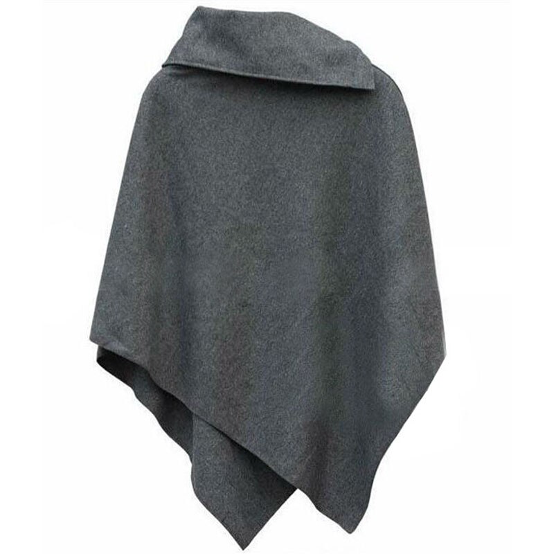 LERFEY automne Wimnter femmes surdimensionné Cape châle chauve-souris irrégulière hauts Poncho châle Cape chandails Blusas Femininas M-XL
