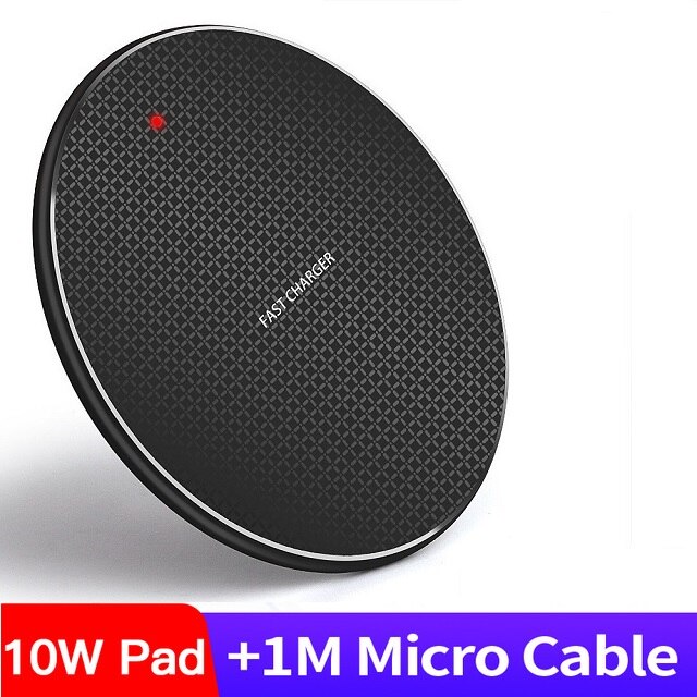 FDGAO Qi Wireless Charger Pad USB-C 15W Fast Charging for Samsung S20 S10 S9 Note 10 20 iPhone 12 Mini 11 Pro Xs Max XR X 8 Plus: 10W