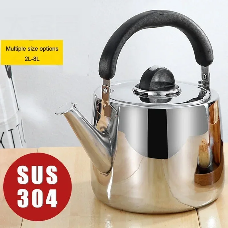 2l/3l/4l förtjockade visselpipor 304 snabbvärmande kokande vattenkanna i rostfritt stål för hemmatekokare