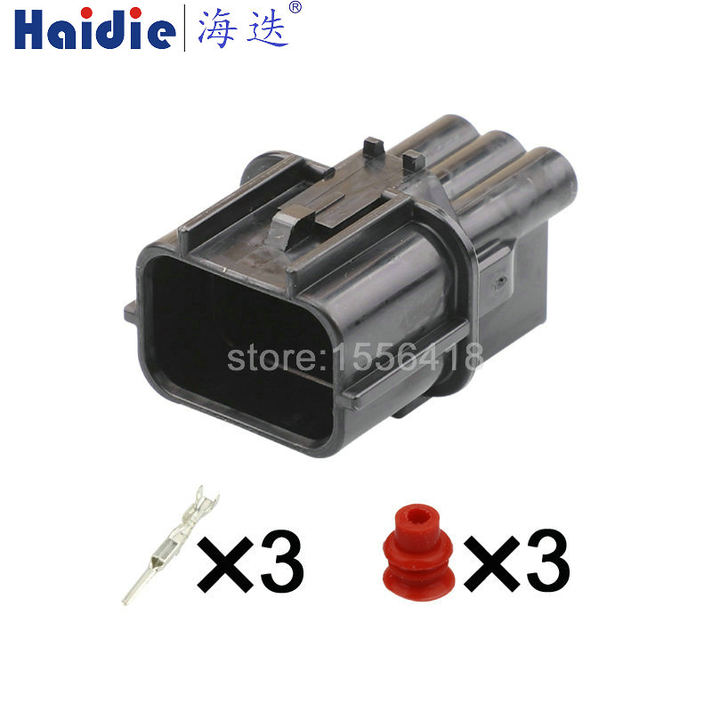 1-20 sets 3 Pin HP401-03020 HP405-03021 Plug Socket Waterproof Automotive Connector: army green / 20-29Pcs