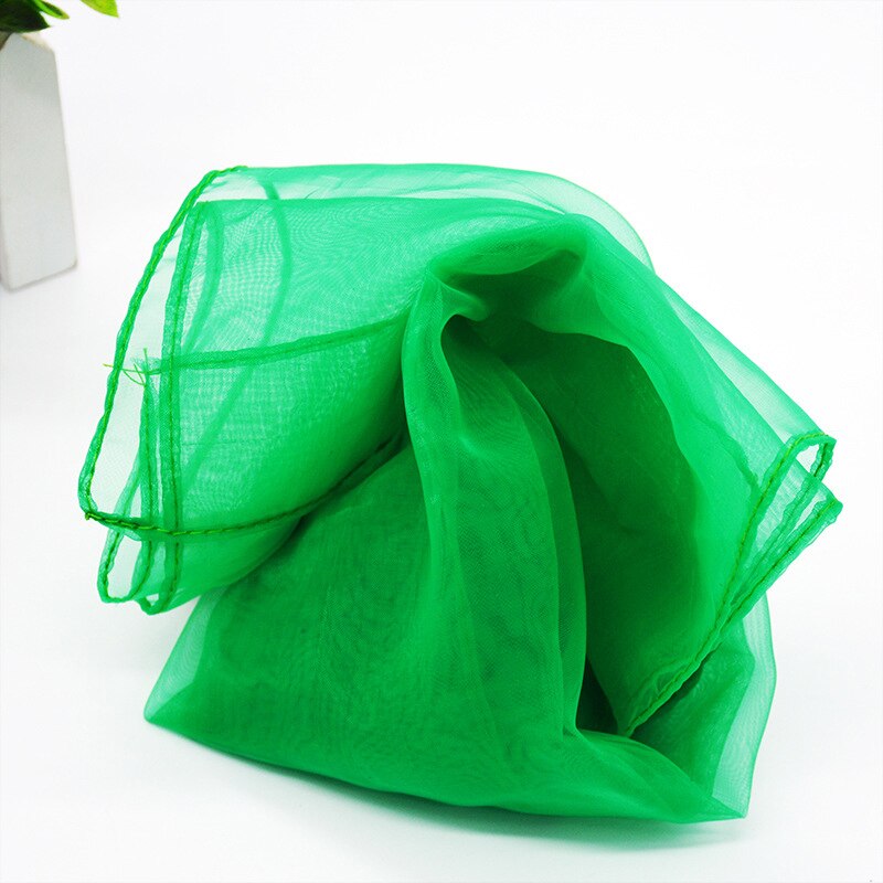 Fille Performance petits foulards danse foulards Imitation de soie petits carrés Candycolor couleur unie belle écharpe: dark green