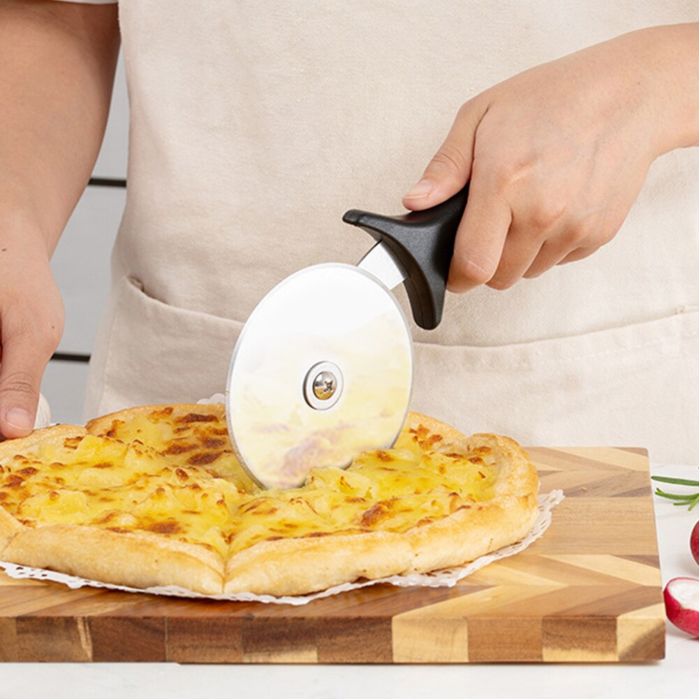 4 Inch Stainless Steel Pizza Cutter Wheel Sharp Pizza Slicer With Frosted Handle Comfortable To Grip For Kitchens Benchmark