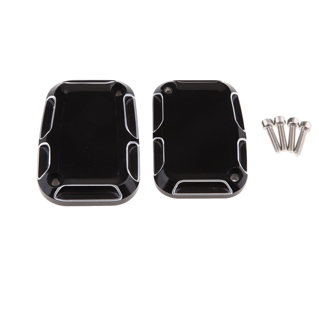 2pcs CNC Brake Master Cylinder Cover for Harley FLHX Street Glide